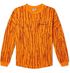 Billionaire Boys Club - Logo-Embroidered Waffle-Knit Cotton-Jersey Sweatshirt - Orange