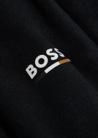 Boss Hooded Terry Robe Black