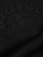 Burberry - Logo-Embroidered Cotton-Jersey Sweatshirt - Black