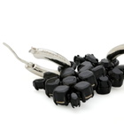 Simone Rocha Women's Frond Hoop Earrings in Jet 