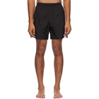 Alexander McQueen Black and Off-White Contrast Swim Shorts