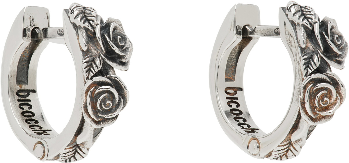 Emanuele Bicocchi Rose Hoop Earrings