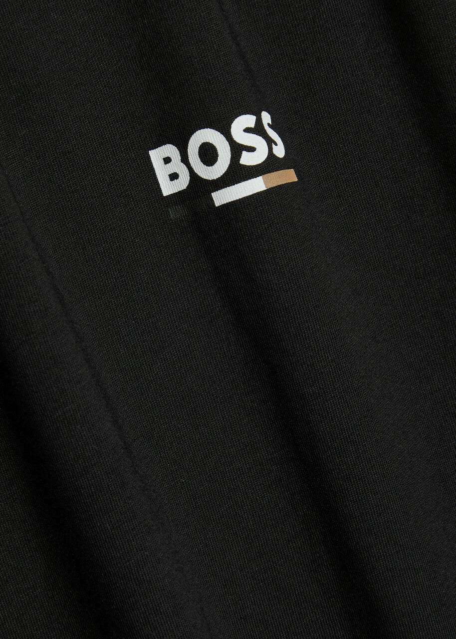 Boss Logo-print Cotton T-shirt Black