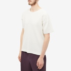 Homme Plissé Issey Miyake Men's Pleated T-Shirt in Ivory