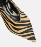 Le Monde Béryl Babouche 40 zebra-print calf hair pumps