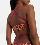 Stella McCartney - Leopard-print bandeau bikini top