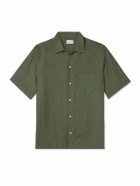 Kingsman - Drake's Convertible-Collar Linen Shirt - Green