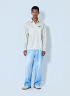 Metalwood Wide-Leg Denim Trousers