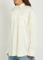 Stella Mccartney Embellished Satin-crepe Shirt Cream