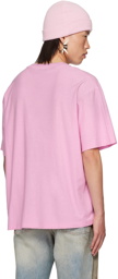 Acne Studios Pink Printed Logo T-Shirt