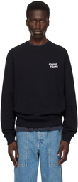 Maison Kitsuné Black Handwriting Sweatshirt