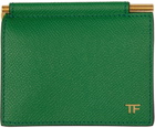 TOM FORD Green Folding Card Holder