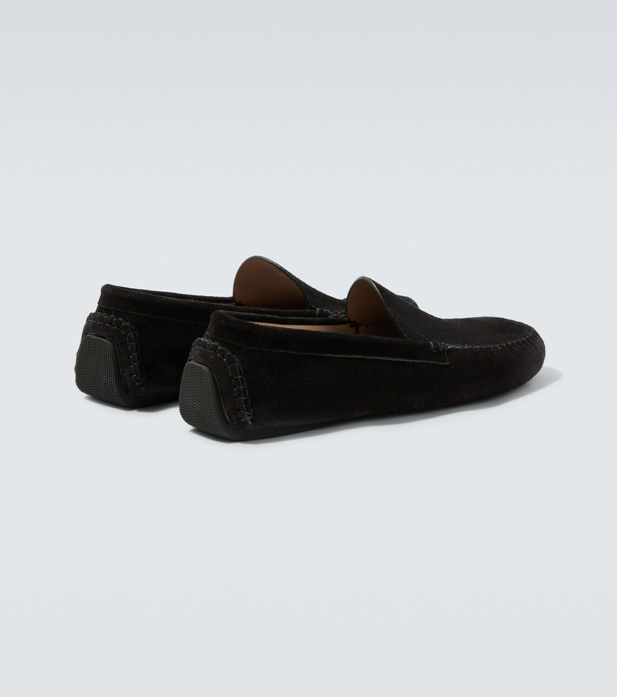 The Row New Lucca suede slip-on shoes