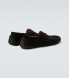 The Row New Lucca suede slip-on shoes