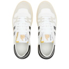 Lanvin Men's Clay Low Top Sneakers in White/Black