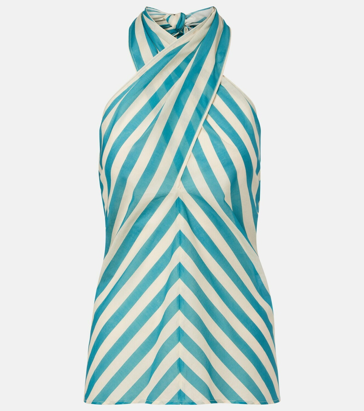 Eres Alter Ego striped cotton voile top