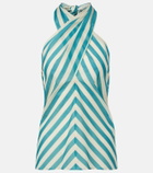 Eres Alter Ego striped cotton voile top