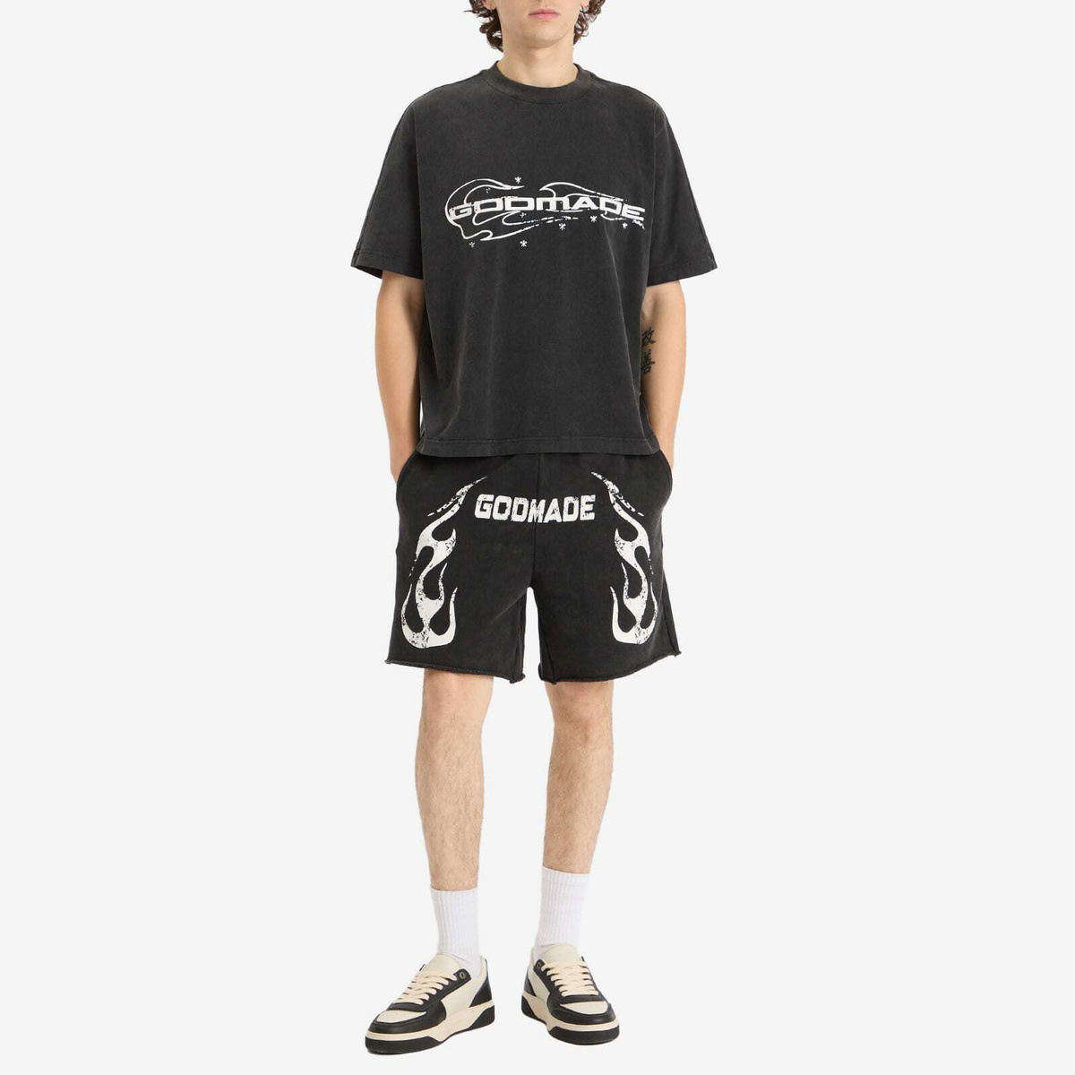 God Made Men's Spark Fire GM T-Shirt in Black