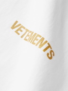 VETEMENTS - Oversized Logo-Print Cotton-Jersey T-Shirt - White