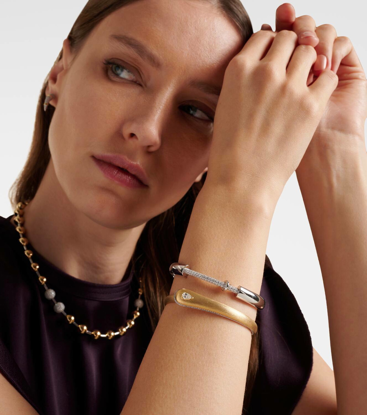 Rainbow K Endless 14kt white gold bracelet with diamonds