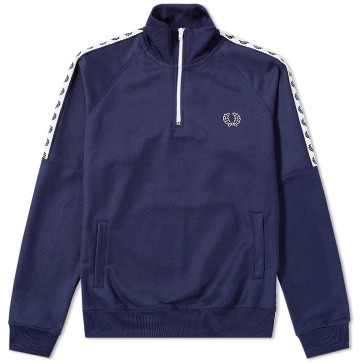 Photo: Fred Perry Half Zip Taped Track Top Blue