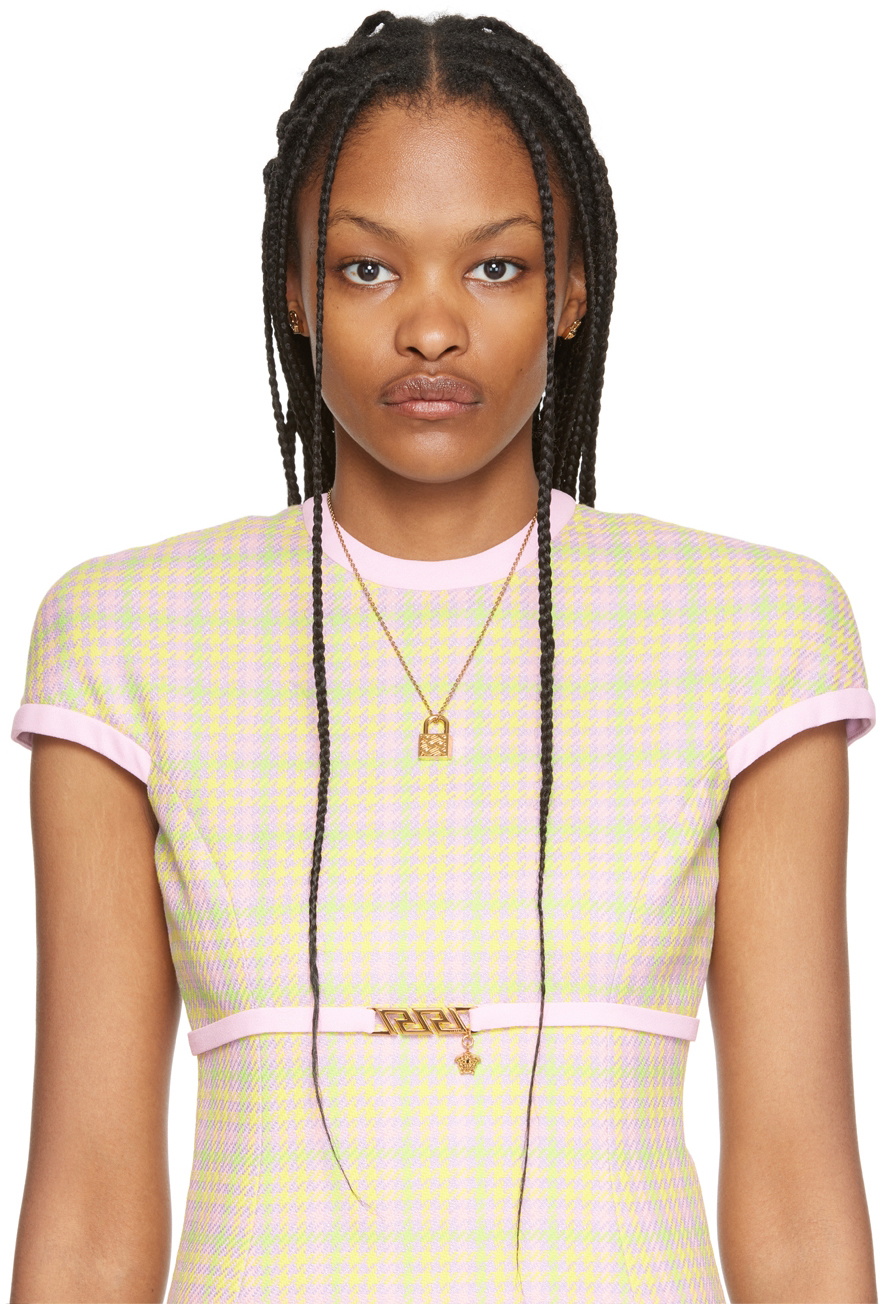 Versace Gold Padlock Necklace