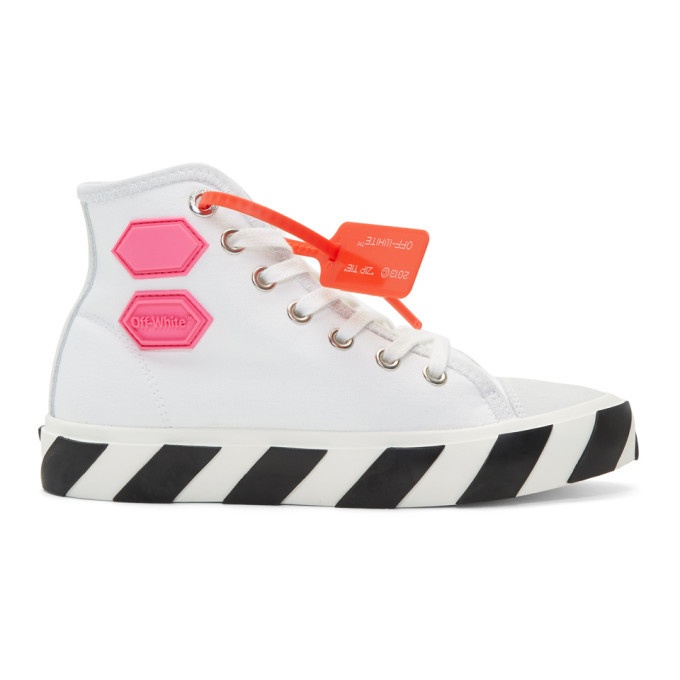Photo: Off-White White Vulcanized High-Top Sneakers