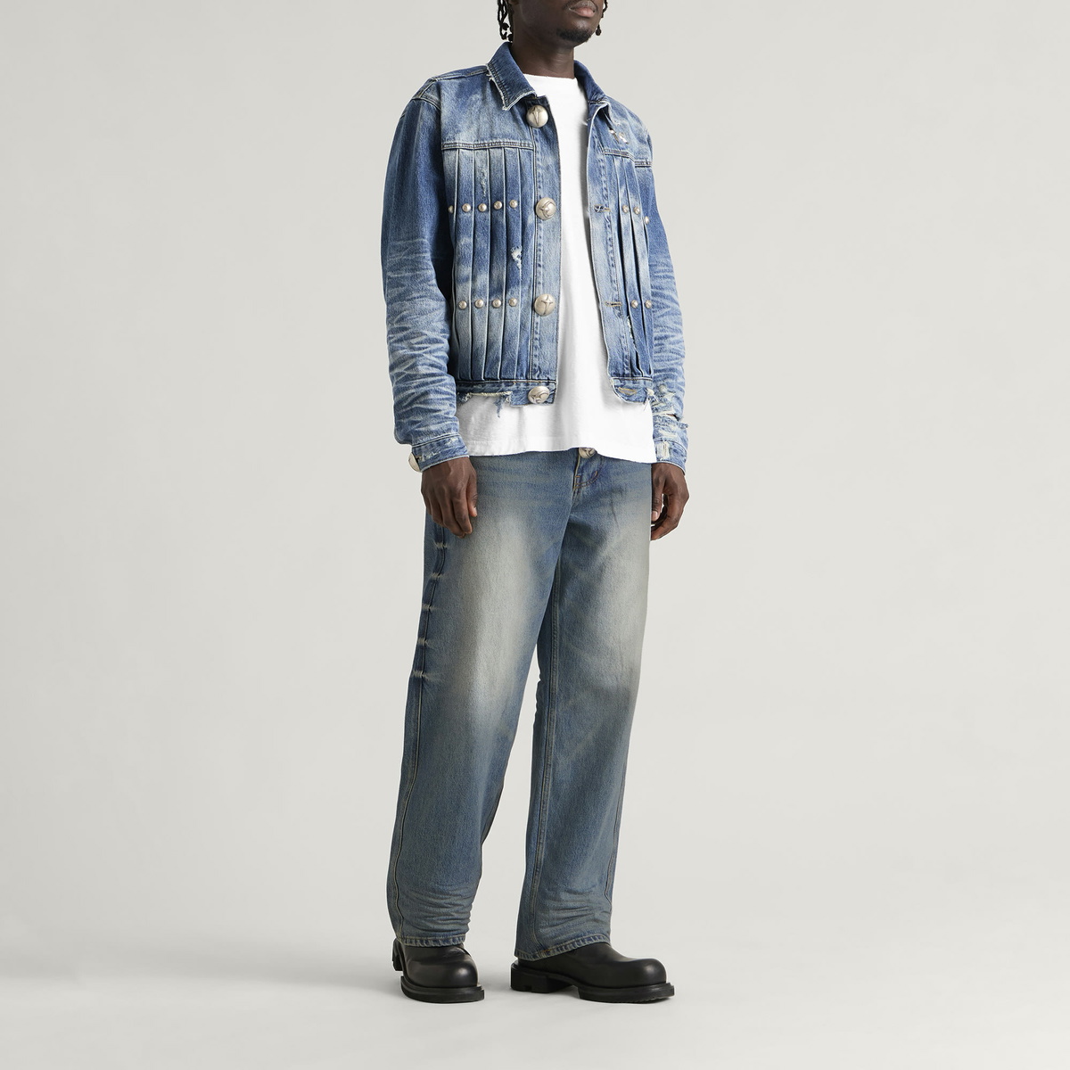 Thug Club Men's Extendo Denim Pants in Blue