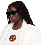 Dries Van Noten Black Linda Farrow Edition Cat-Eye Sunglasses