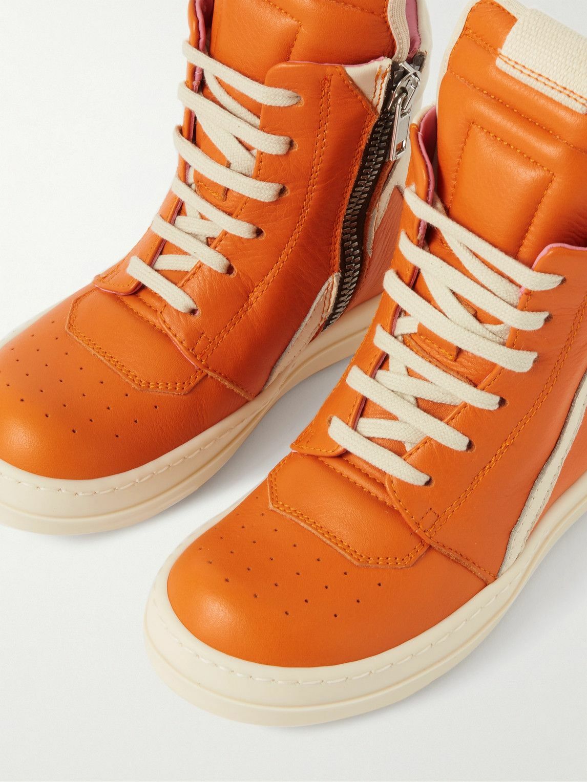 Rick Owens Sneakers Sneakers In Orange Leather