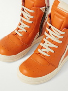 Rick Owens Kids - Kids Geobasket Leather High-Top Sneakers - Orange