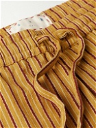 SMR Days - Malibu Straight-Leg Embroidered Cotton Drawstring Trousers - Yellow