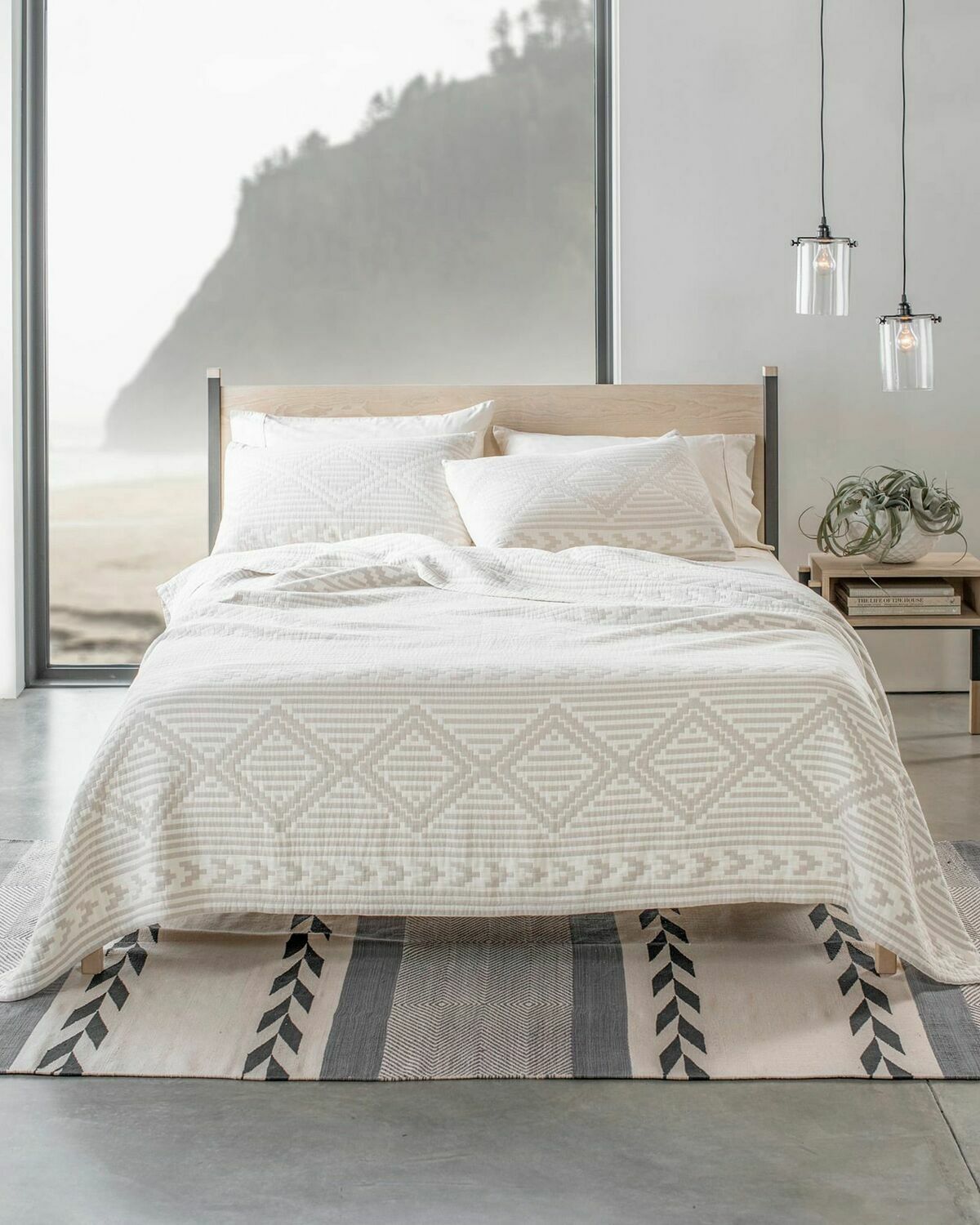 Pendleton ORGANIC COTTON MATELASSE TWIN Beige Mens Home deco