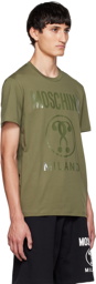 Moschino Green Double Question Mark T-Shirt