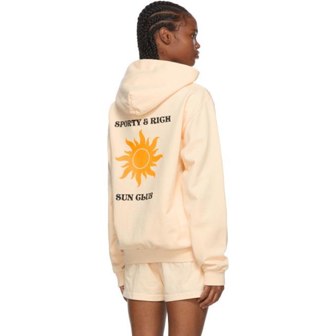 Sporty and Rich Beige Sun Club Hoodie