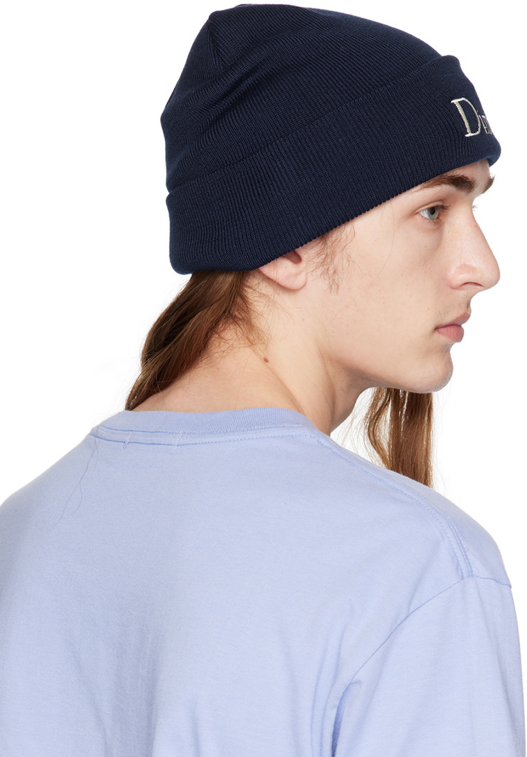 Dime Navy Classic Wool Fold Beanie