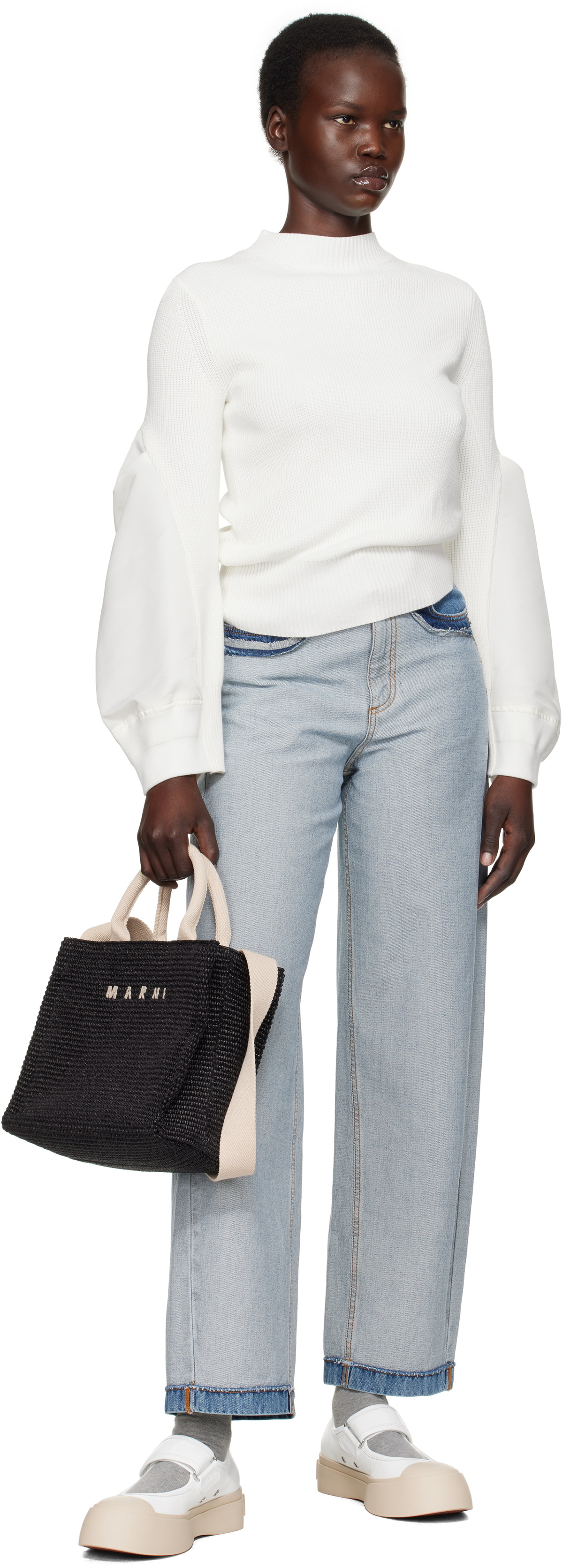 『MARNI 』インディゴ キャロットフィット ジーンズ Marni Indigo Inside-Out Carrot-Fit Jeans Marni