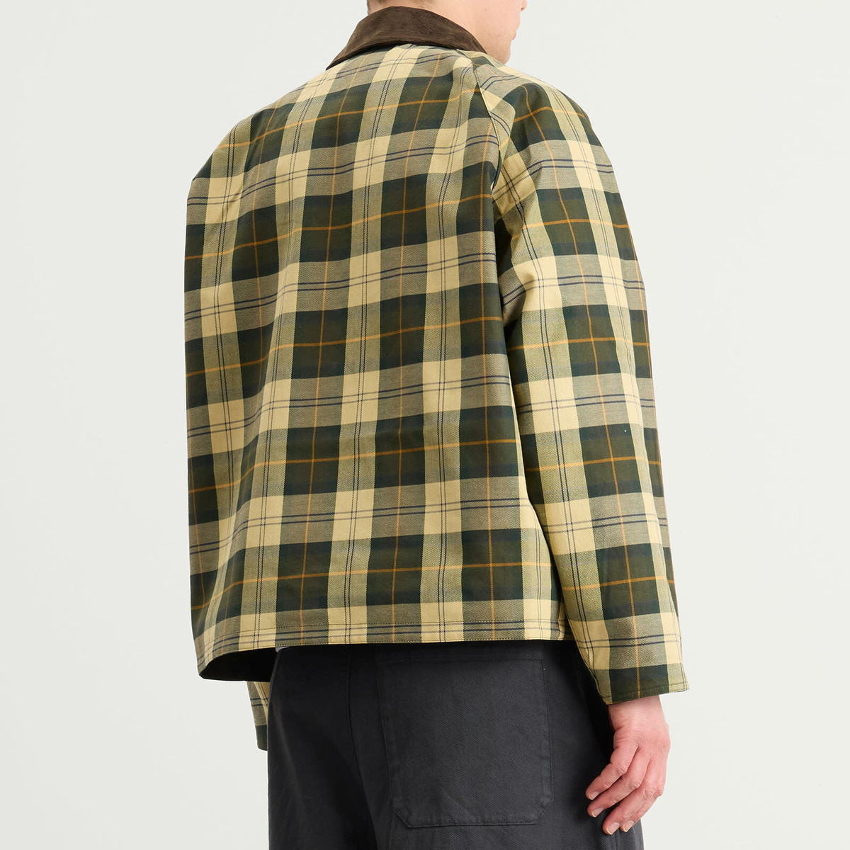 Barbour Men's OS Reversible Transporter Casual Jacket in Sage/Ancient Tartan