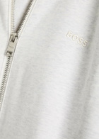 Boss Spence Hooded Cotton Sweatshirt Ecru