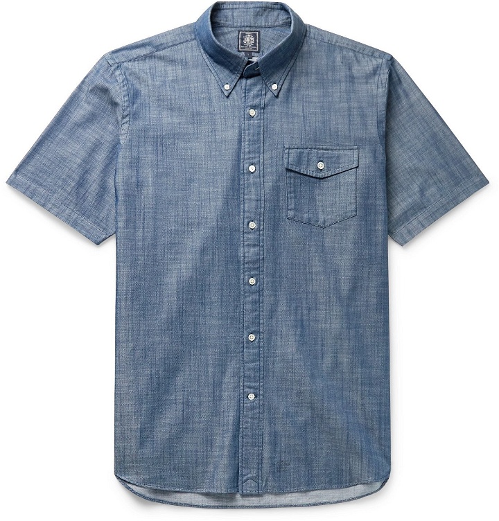 Photo: J.Press - Irving Button-Down Collar Cotton-Chambray Shirt - Blue