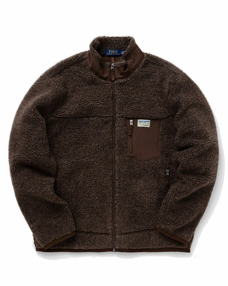 Photo: Polo Ralph Lauren Fzjacketm1 Long Sleeve Sweatshirt Brown - Mens - Fleece Jackets