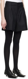 Comme des Garçons Black Pleated Shorts