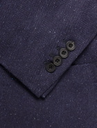 Rubinacci - Darted Flecked Wool-Herringbone Suit Jacket - Blue
