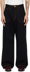 RICE NINE TEN Black Heart Icon Painter Jeans