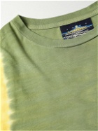 Lost Daze - Logo-Print Tie-Dyed Cotton-Jersey T-Shirt - Green