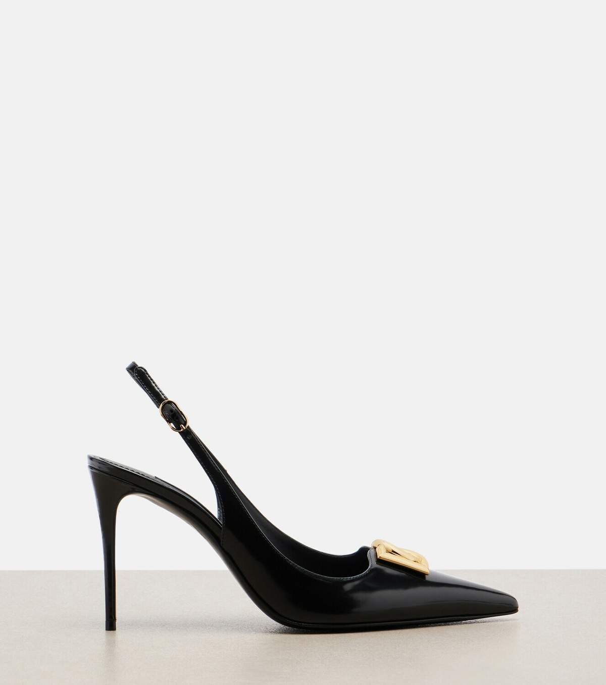 Dolce&Gabbana Lollo DG patent leather slingback pumps