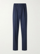 Massimo Alba - Stan Straight-Leg Pleated Cotton Trousers - Blue