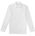 Maison Margiela - Appliquéd Organic Cotton Oxford Shirt - White