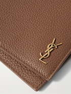 SAINT LAURENT - Logo-Appliquéd Full-Grain Leather Billfold Wallet