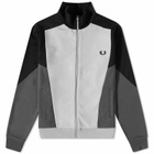 Fred Perry Men's Colour Block Track Jacket in Gunmetal